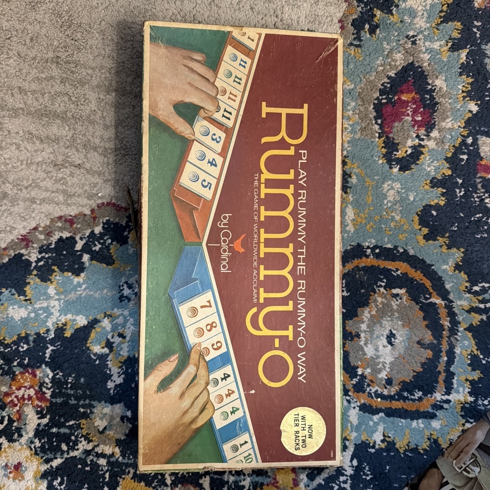 Vintage RummyO Tile Game by Cardinal 99% Complete w/Instructions Missing 1 Tile